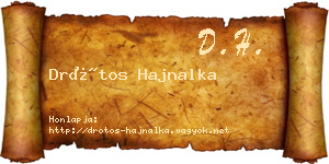 Drótos Hajnalka névjegykártya