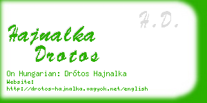 hajnalka drotos business card